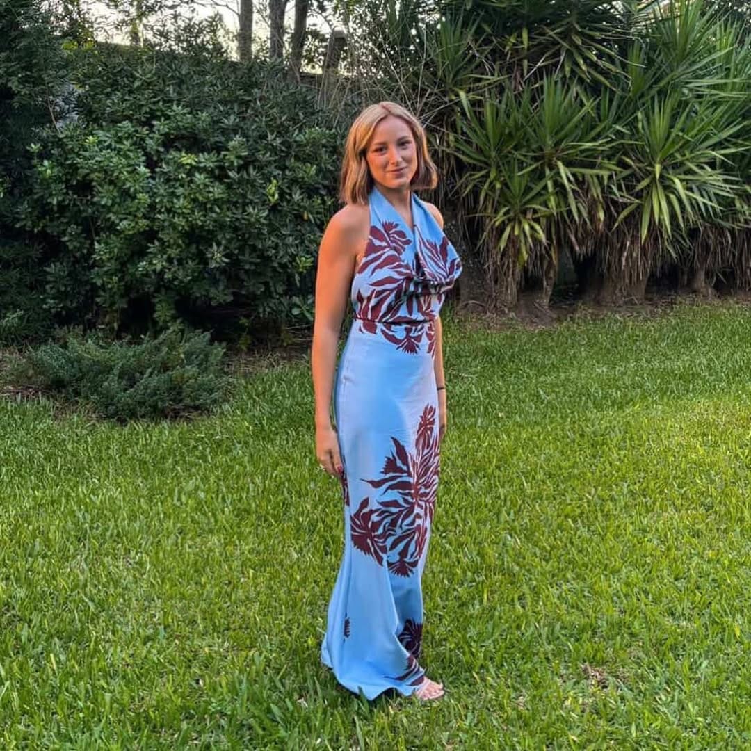 Vestido de fiesta celeste